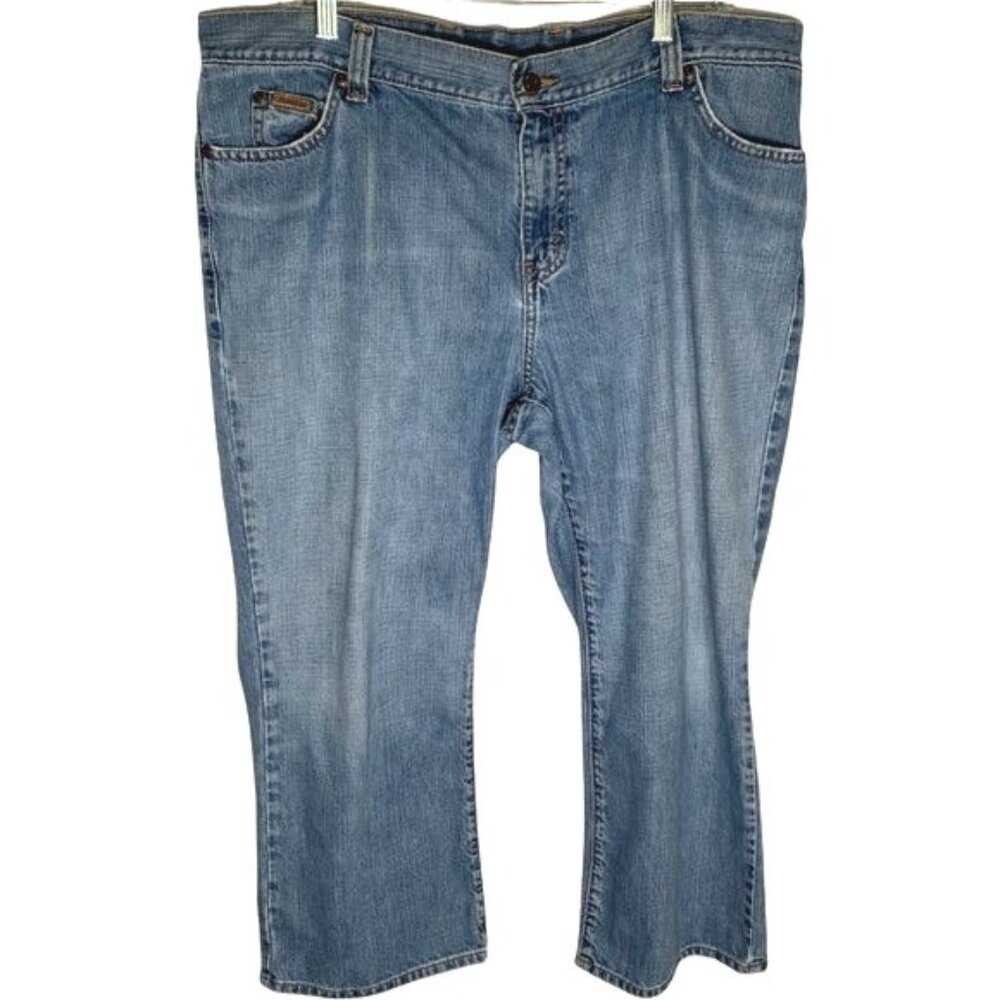 Eddie Bauer Capri Jeans Women’s 16R Light Wash Mid Rise Denim Casual